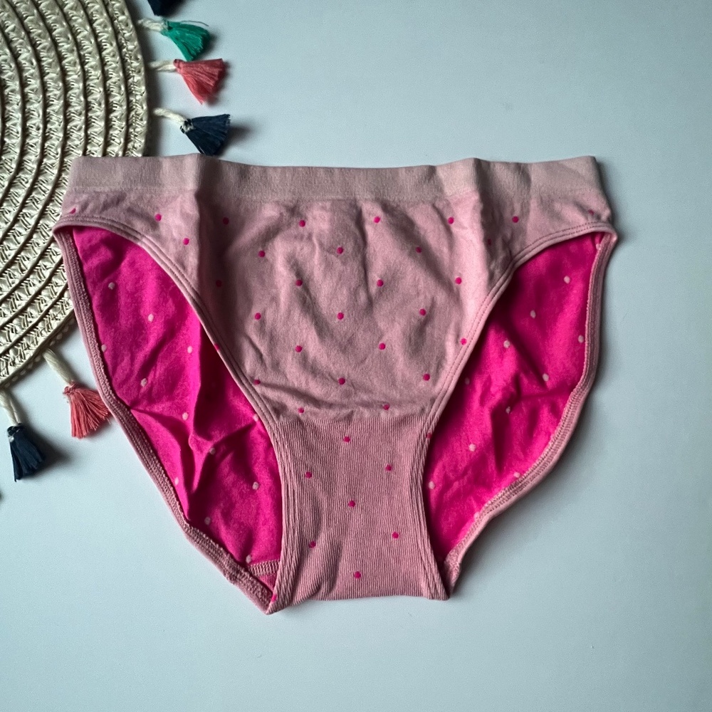 Victoria's Secret Seamless Dot Bikini Panty Pink/Fuchsia Dot Small NEW
